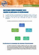 Dotations d’investissement 2024 : montée en puissance et verdissement
